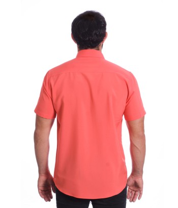 Camisa Coral de Microfibra Manga Curta