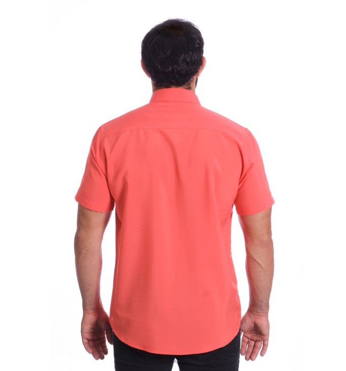 Camisa Coral de Microfibra Manga Curta Camisa Coral de Microfibra Manga Curta