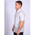 Camisa manga curta de linho misto cinza Camisa manga curta de linho misto cinza