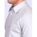 Camisa manga curta de linho misto cinza Camisa manga curta de linho misto cinza