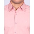 Camisa manga curta de linho misto nude Camisa manga curta de linho misto nude