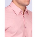 Camisa manga curta de linho misto nude Camisa manga curta de linho misto nude