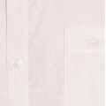 Camisa social masculina de algodão estampado manga curta, pérola