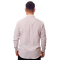 Camisa social listrada em preto manga longa masculina Camisa social listrada em preto manga longa masculina
