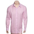 Camisa social rosa  listrada de algodão masculina