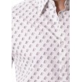 Camisa estampada pérola de algodão manga curta