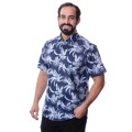 Camisa estampada floral azul