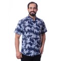 Camisa estampada floral azul