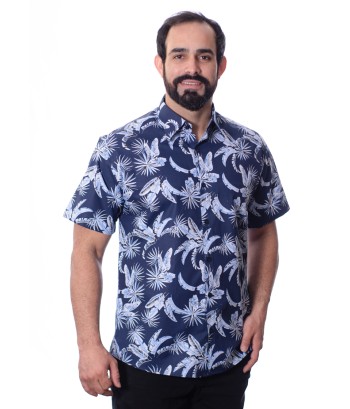 Camisa estampada floral azul
