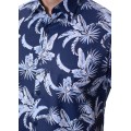 Camisa estampada floral azul