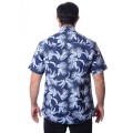 Camisa estampada floral azul