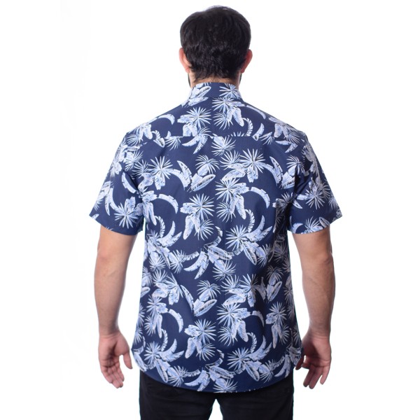 Camisa estampada floral azul