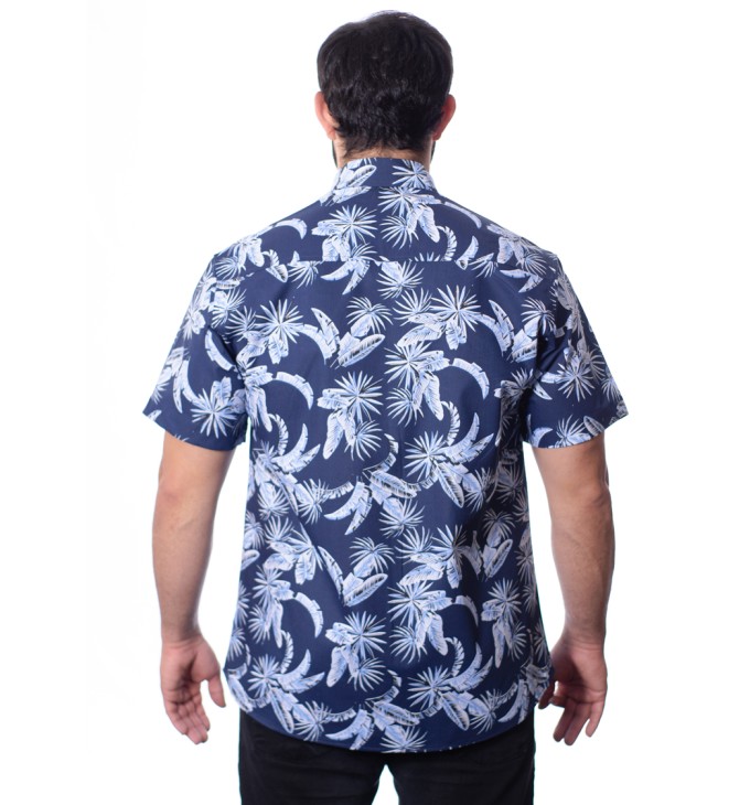 Camisa estampada floral azul