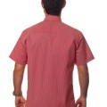 Camisa masculina estampa vermelha manga curta algodão