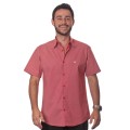 Camisa masculina estampa vermelha manga curta algodão