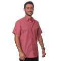 Camisa masculina estampa vermelha manga curta algodão