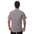 Camisa masculina azul marinho estampado manga curta algodão Camisa masculina azul marinho estampado manga curta algodão