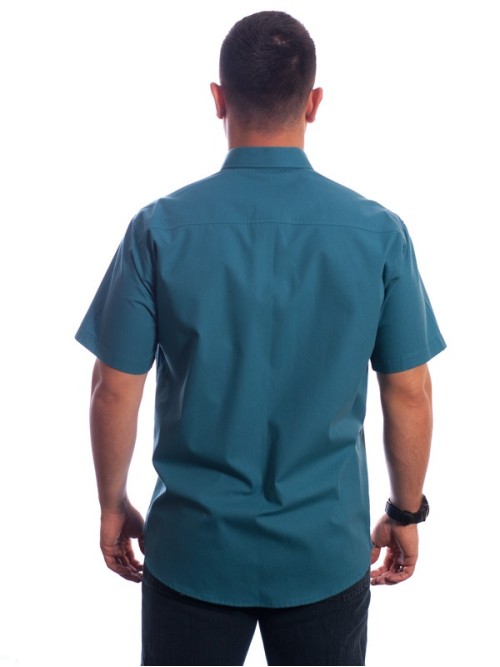 camisa azul cobalto