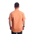 Camisa social ferrugem masculina manga curta detalhe de algodão Camisa social ferrugem masculina manga curta detalhe de algodão