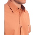 Camisa social ferrugem masculina manga curta detalhe de algodão Camisa social ferrugem masculina manga curta detalhe de algodão