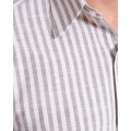 Camisa masculina algodão manga curta cinza