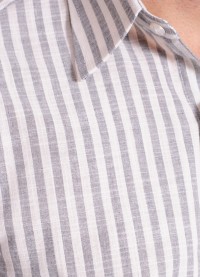 Camisa masculina algodão manga curta cinza