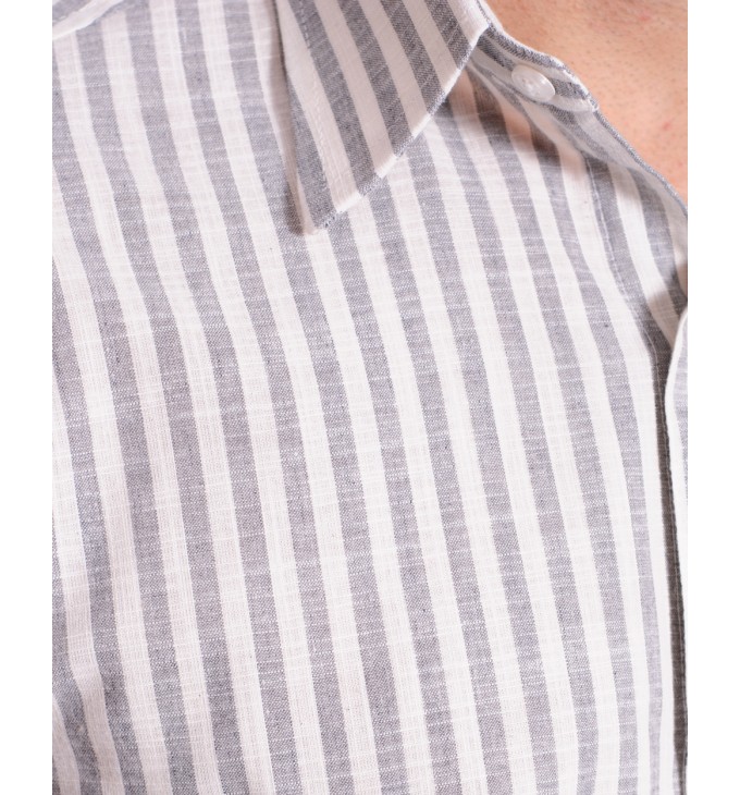 Camisa masculina algodão manga curta cinza Camisa masculina algodão manga curta cinza