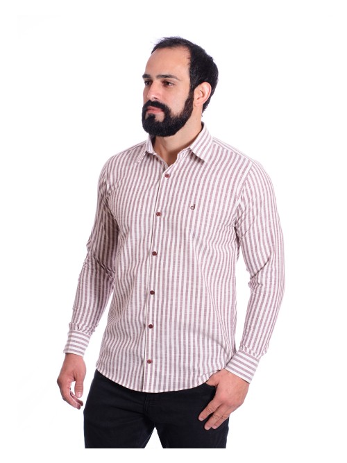Camisa masculina algodão manga longa vinho Camisa masculina algodão manga longa vinho