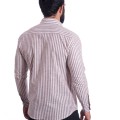 Camisa masculina algodão manga longa vinho