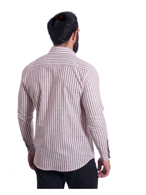 Camisa masculina algodão manga longa vinho
