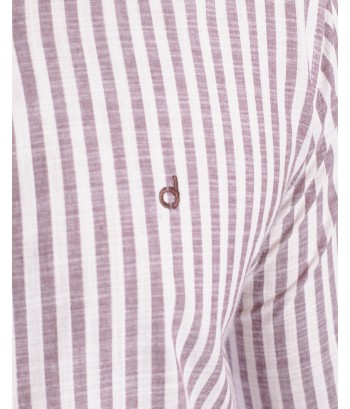 Camisa masculina algodão manga longa vinho