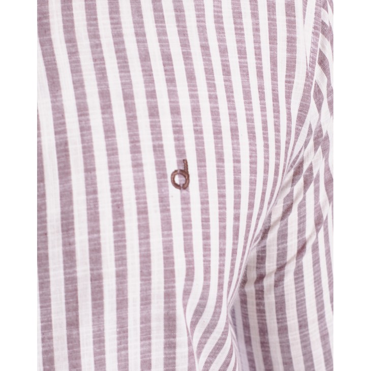 Camisa masculina algodão manga longa vinho