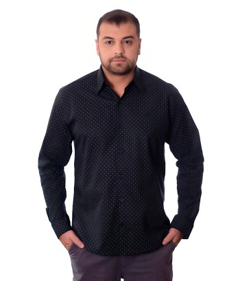 Camisa Masculina Preta Estampada