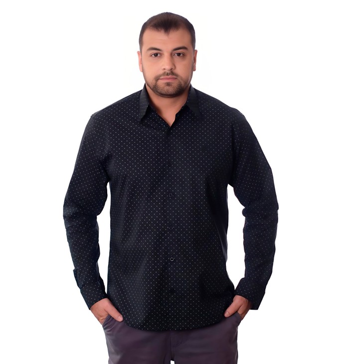 Camisa Masculina Preta Estampada Camisa Masculina Preta Estampada