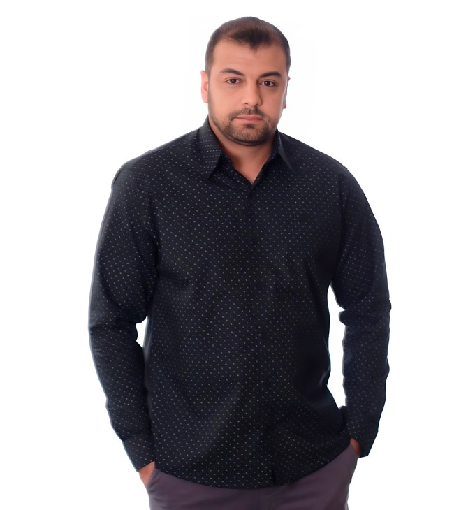 Camisa Masculina Preta Estampada Camisa Masculina Preta Estampada