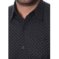 Camisa Masculina Preta Estampada