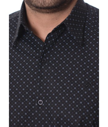 Camisa Masculina Preta Estampada