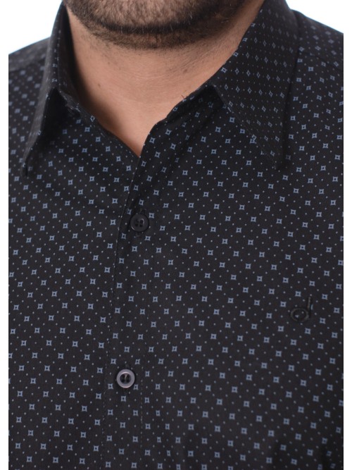 Camisa Masculina Preta Estampada Camisa Masculina Preta Estampada