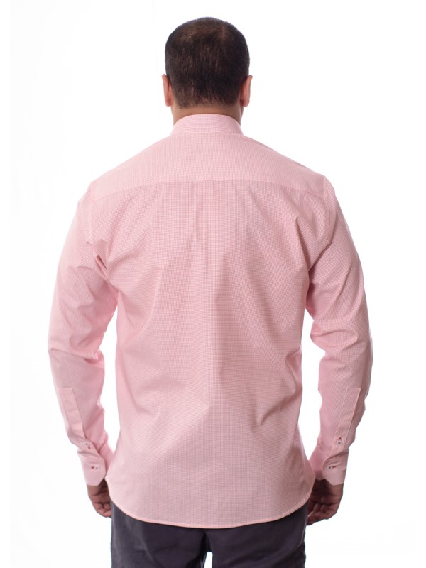 Camisa Micro Xadrez Manga Longa Vermelha Camisa Micro Xadrez Manga Longa Vermelha