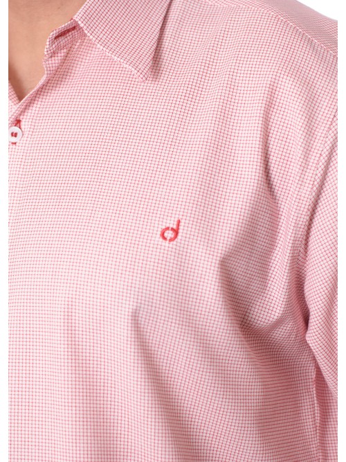 Camisa Micro Xadrez Manga Longa Vermelha Camisa Micro Xadrez Manga Longa Vermelha
