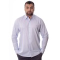 Camisa Xadrez Azul Manga Longa Algodão