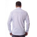 Camisa Xadrez Azul Manga Longa Algodão Camisa Xadrez Azul Manga Longa Algodão