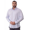 Camisa Xadrez Azul Manga Longa Algodão Camisa Xadrez Azul Manga Longa Algodão