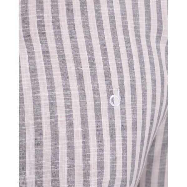 Camisa masculina algodão manga longa cinza