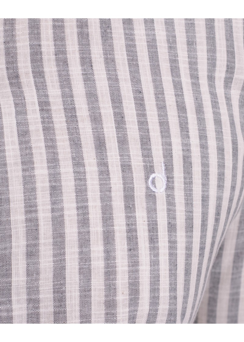 Camisa masculina algodão manga longa cinza