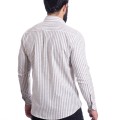 Camisa masculina algodão manga longa cinza