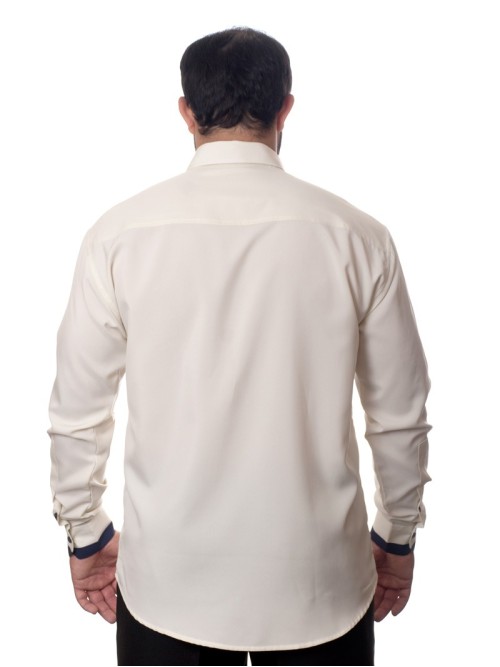 Camisa social masculina pérola de microfibra manga longa Camisa social masculina pérola de microfibra manga longa