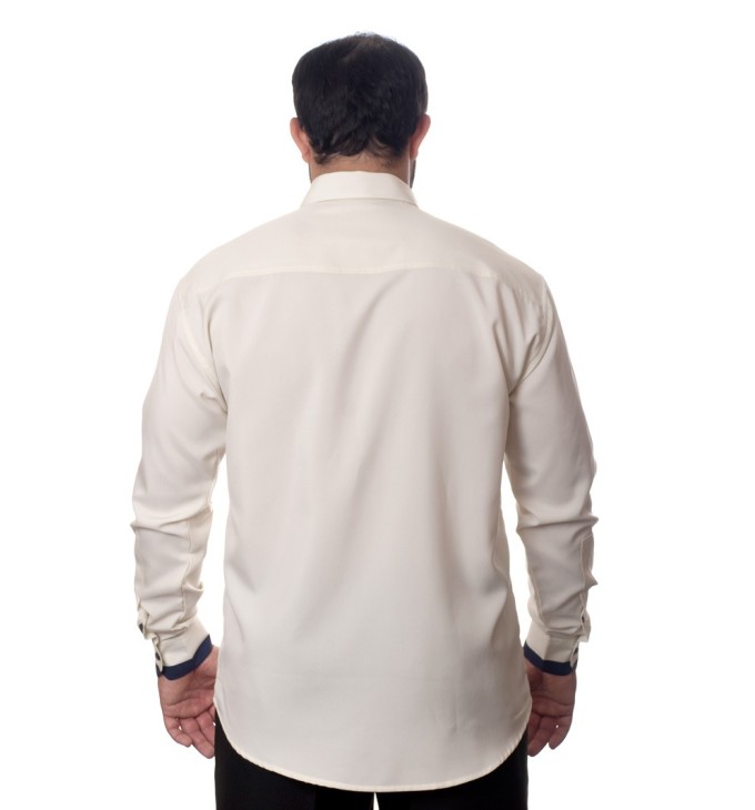 Camisa social masculina pérola de microfibra manga longa Camisa social masculina pérola de microfibra manga longa