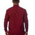 Camisa social vinho masculina manga longa de microfibra com detalhe