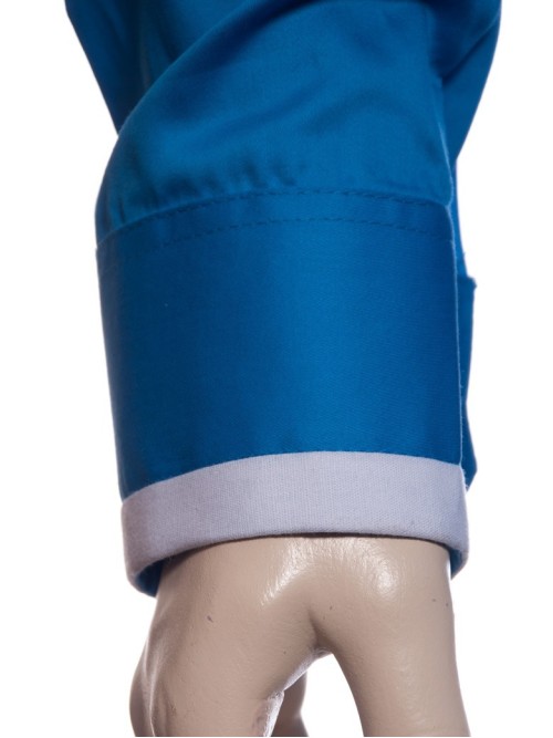 Camisa social azul náutico masculina manga longa de fio egípcio Camisa social azul náutico masculina manga longa de fio egípcio